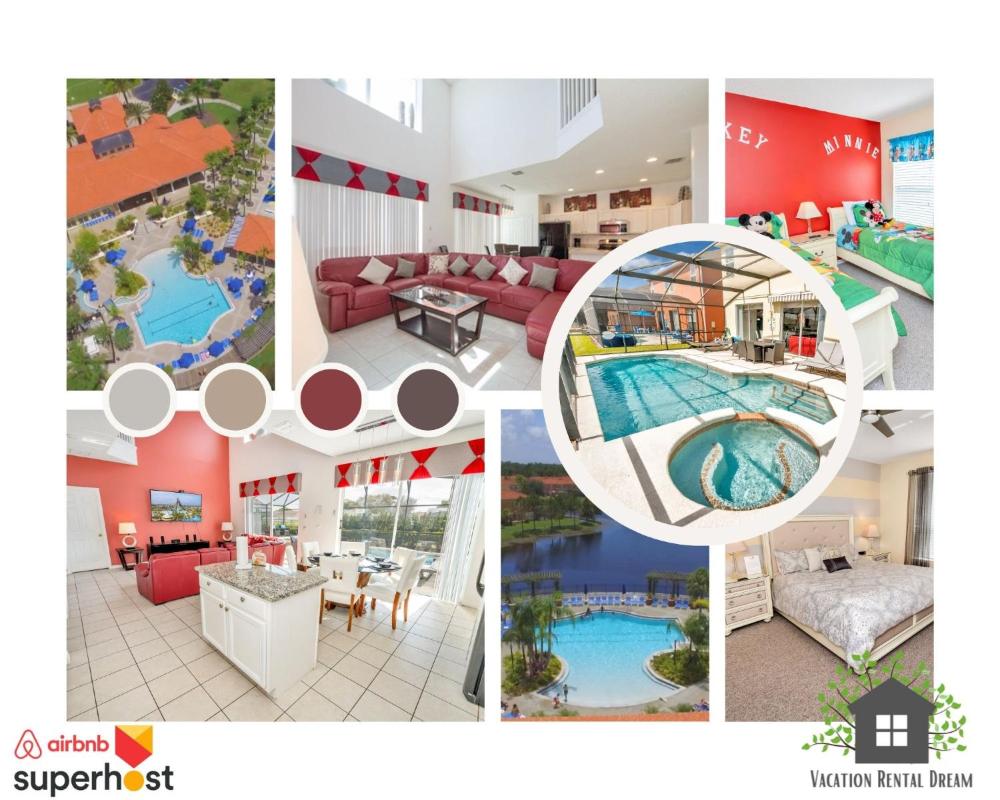 Disney Dream with Hot Tub, Pool, Xbox, Games Room, Lakeview, 10 min to Disney, Clubhouse